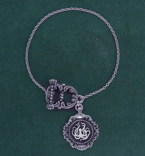 Bracelet octopus ou pieuvre style toogle inspiré des muséums d'histoire naturelle en argent 925 fabriqué artisanalement | Res Mirum