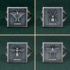 Bague abeille, araignée, papillon & criquet